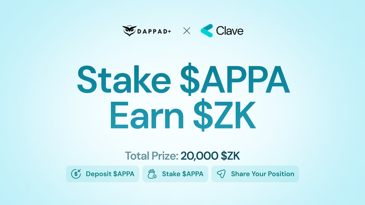 Stake $APPA Earn $ZK: New Campaign with Dappad